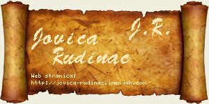 Jovica Rudinac vizit kartica